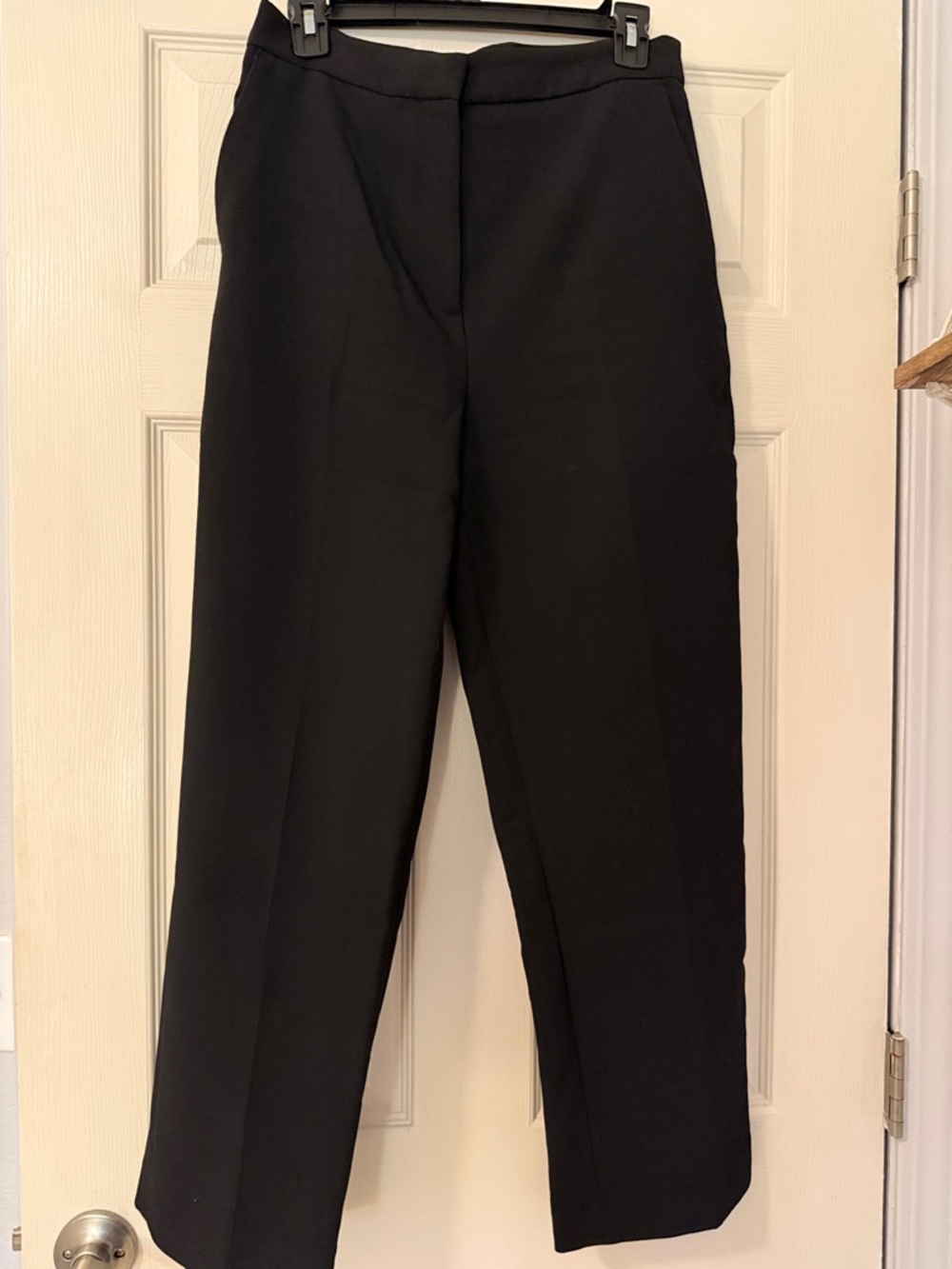 Zara Black Straight-Leg Women's Trousers